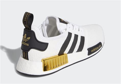 adidas nmd damen weiß gold|Adidas NMD gold and black.